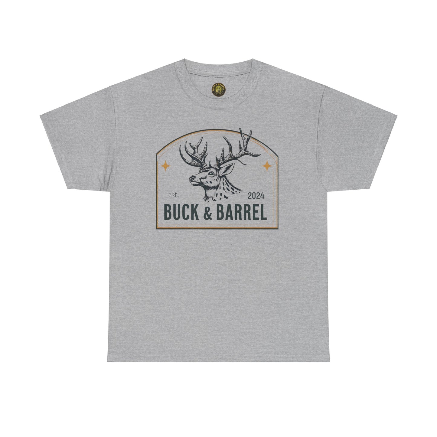 Buck & Barrel Unisex Heavy Cotton Tee - Perfect for Outdoors Enthusiasts