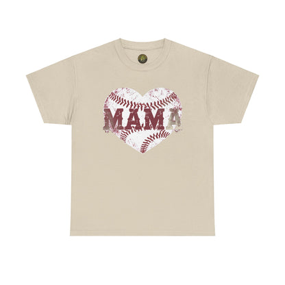 MAMA Baseball heart Unisex Heavy Cotton Tee