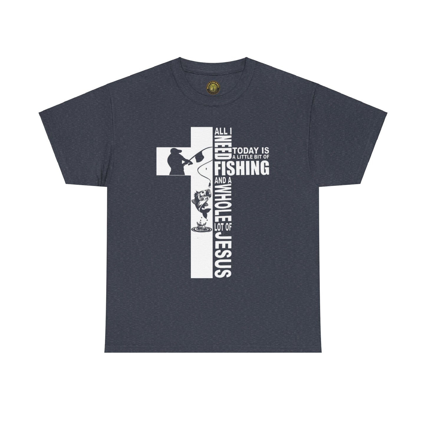 Fishing and Faith Unisex Heavy Cotton Tee - Perfect for Outdoors Lovers