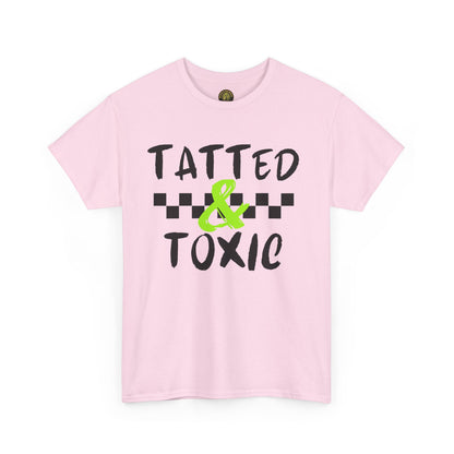 Unisex Heavy Cotton Tee - 'Tatted & Toxic' Graphic Shirt for Bold Style