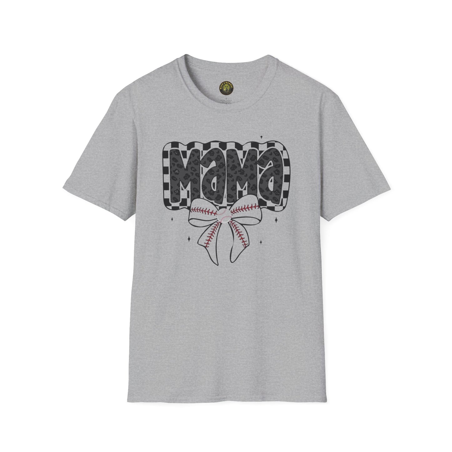 MAMA Baseball Bow Softstyle T-Shirt