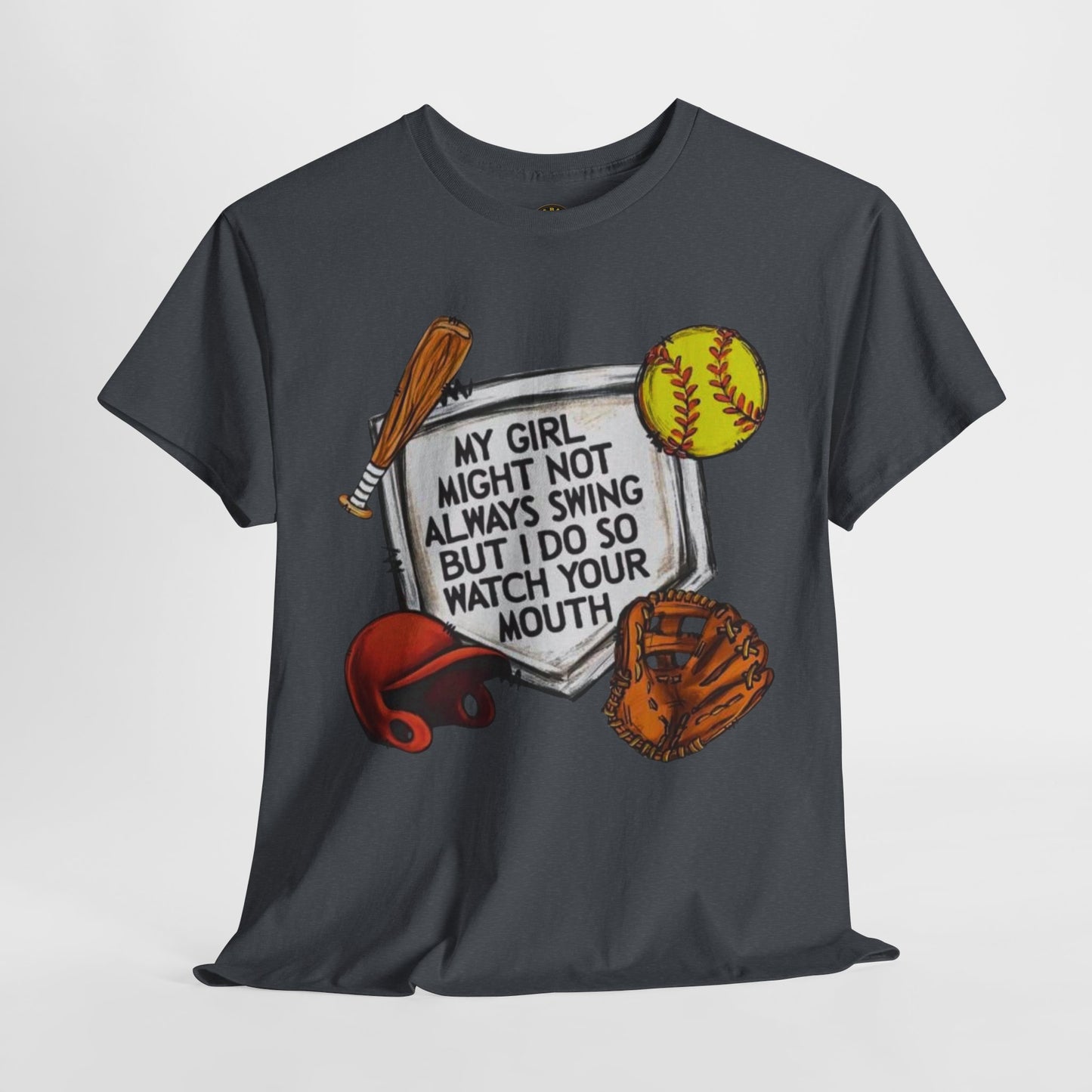 My girl softball Cotton Tee