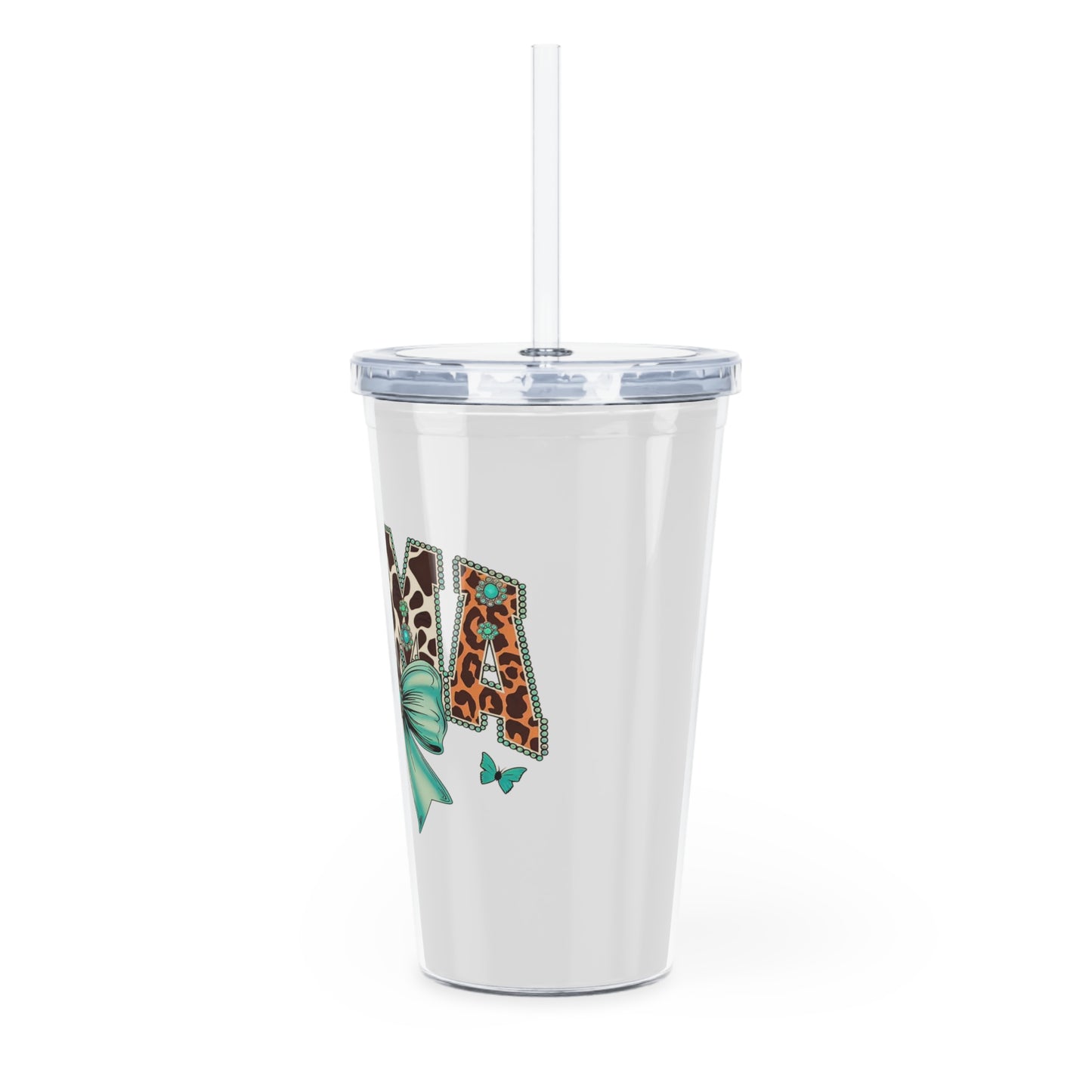 Plastic Tumbler with Straw