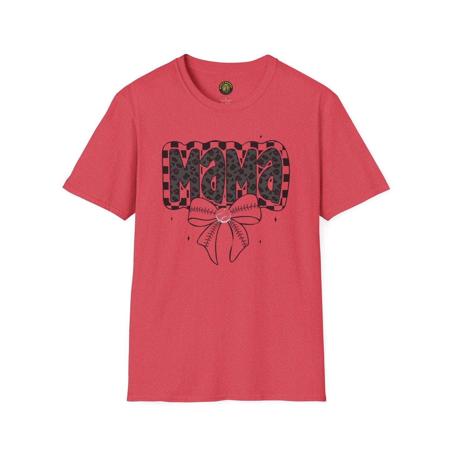 MAMA Baseball Bow Softstyle T-Shirt