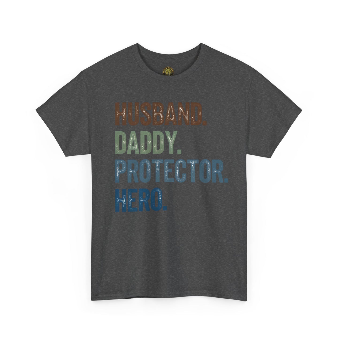 Husband Daddy Protector Hero Unisex Heavy Cotton Tee