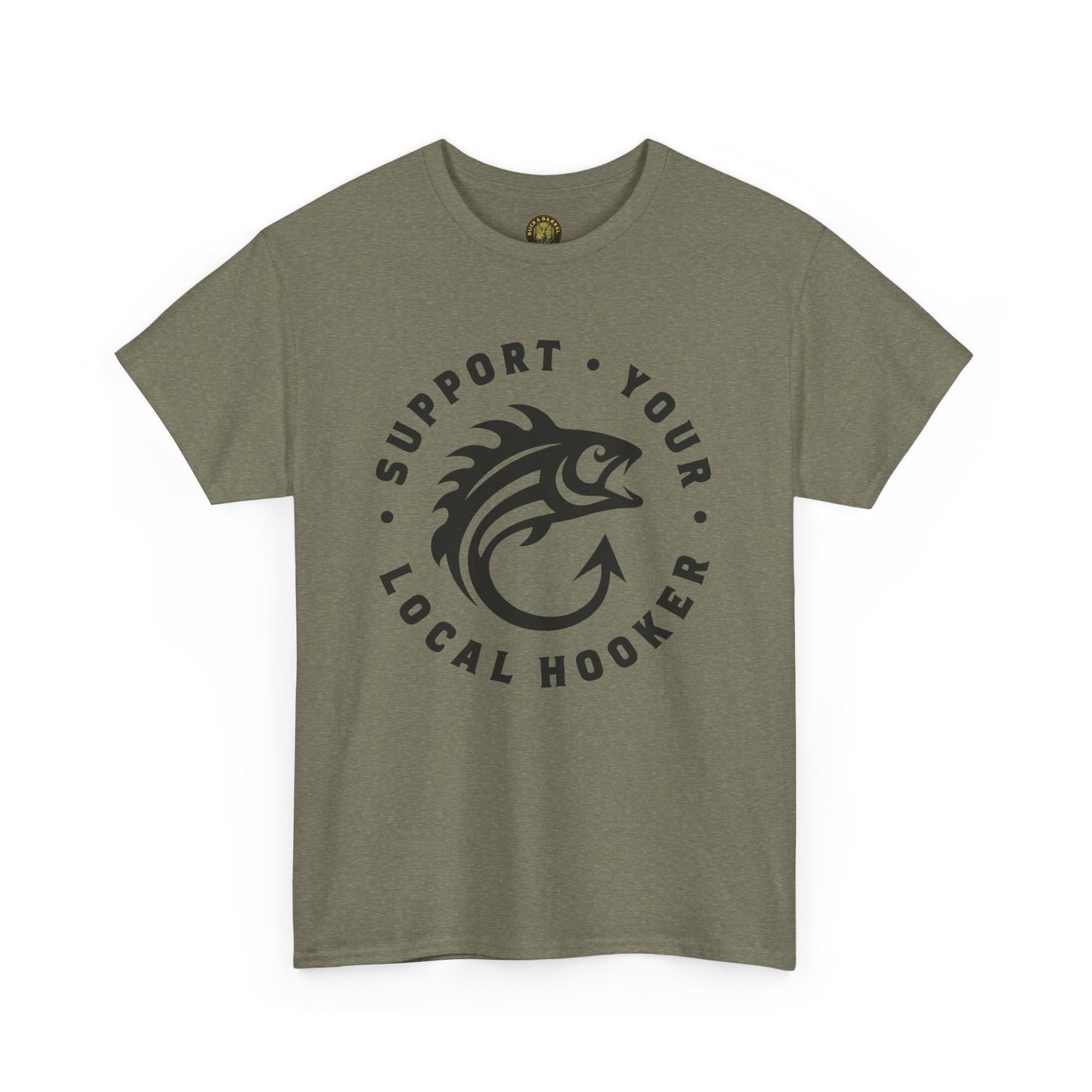 Support Your Local Hooker Unisex Heavy Cotton Tee - Casual Fishing Shirt