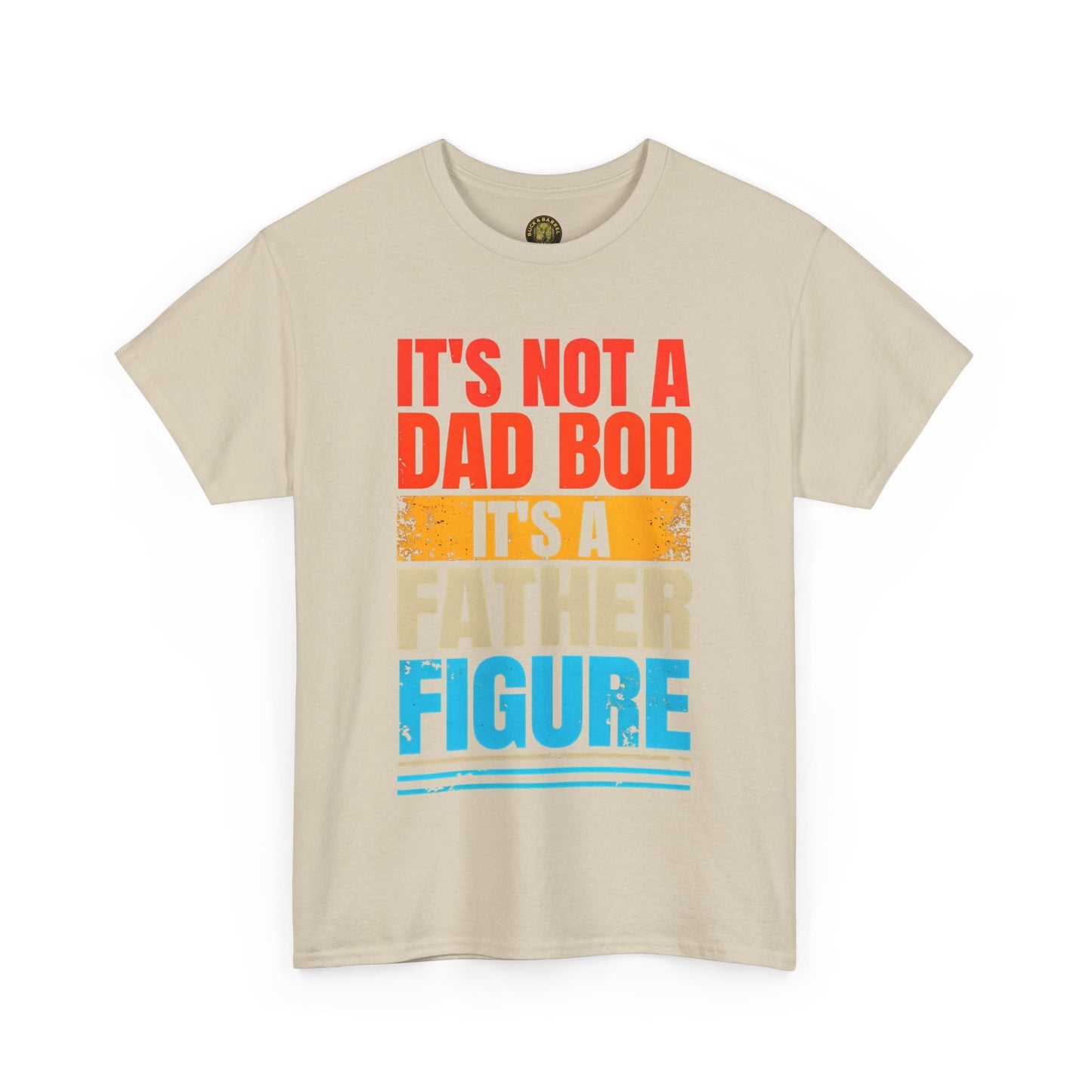 Father Figure Unisex Heavy Cotton Tee - Fun Dad Bod Graphic Tee