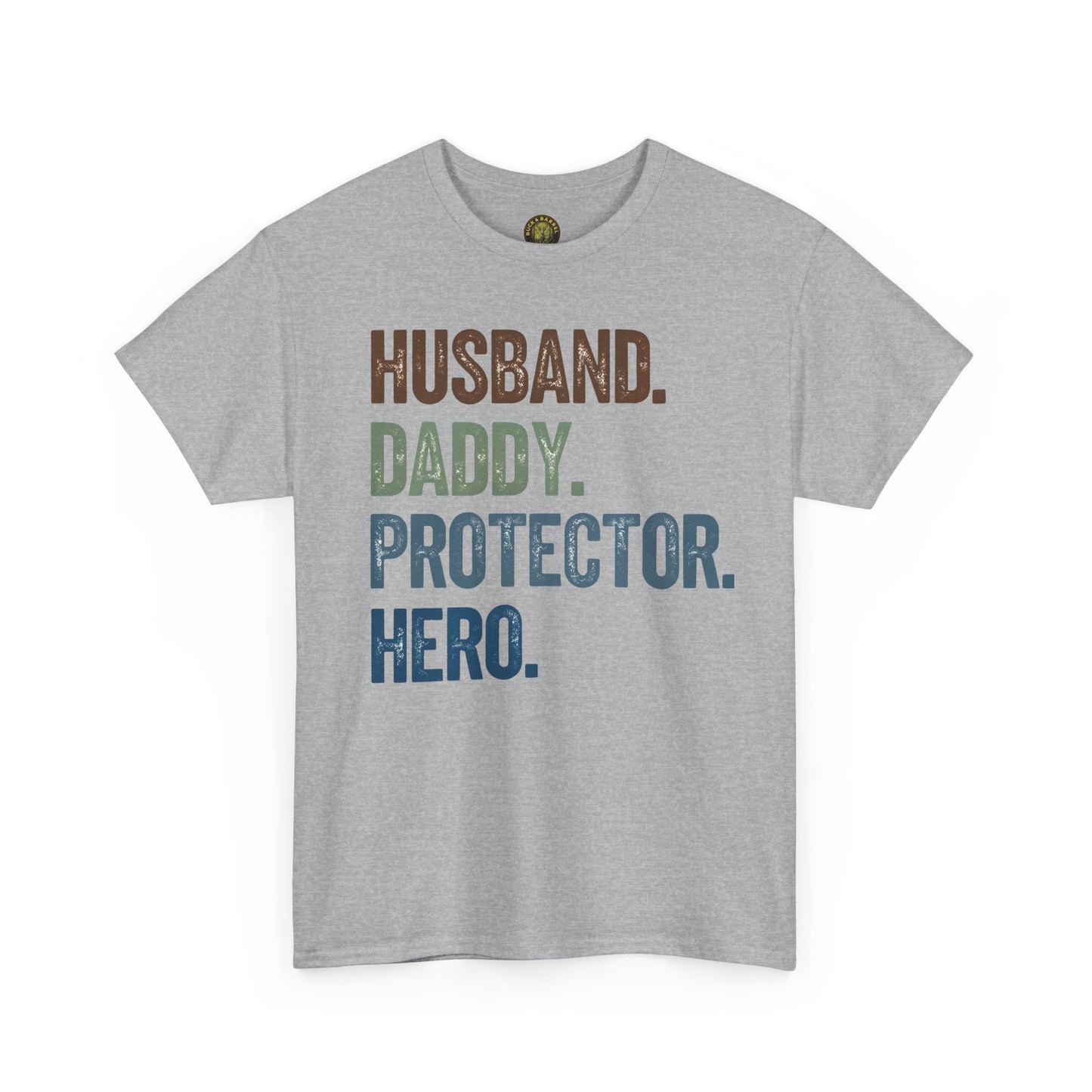 Husband Daddy Protector Hero Unisex Heavy Cotton Tee