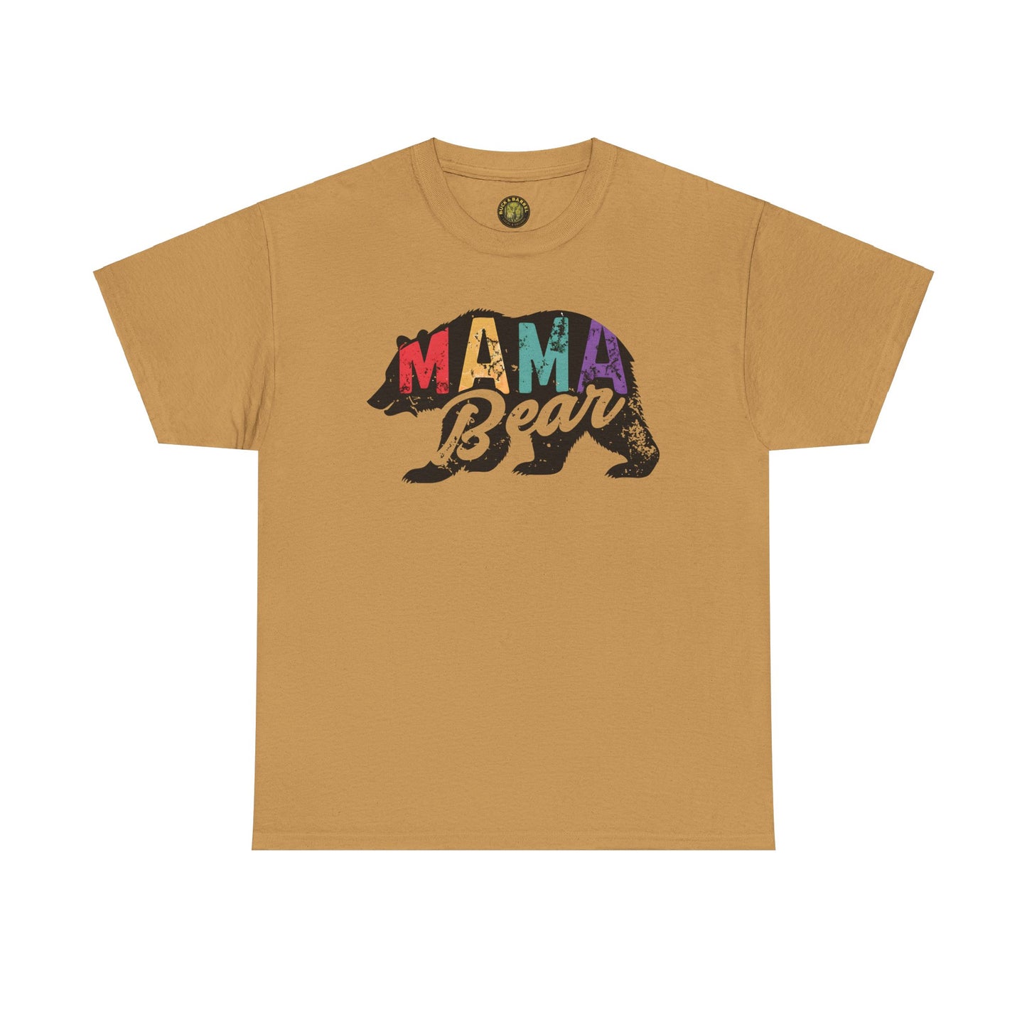 Mama Bear Unisex Heavy Cotton Tee - Colorful Graphic Tee for Moms