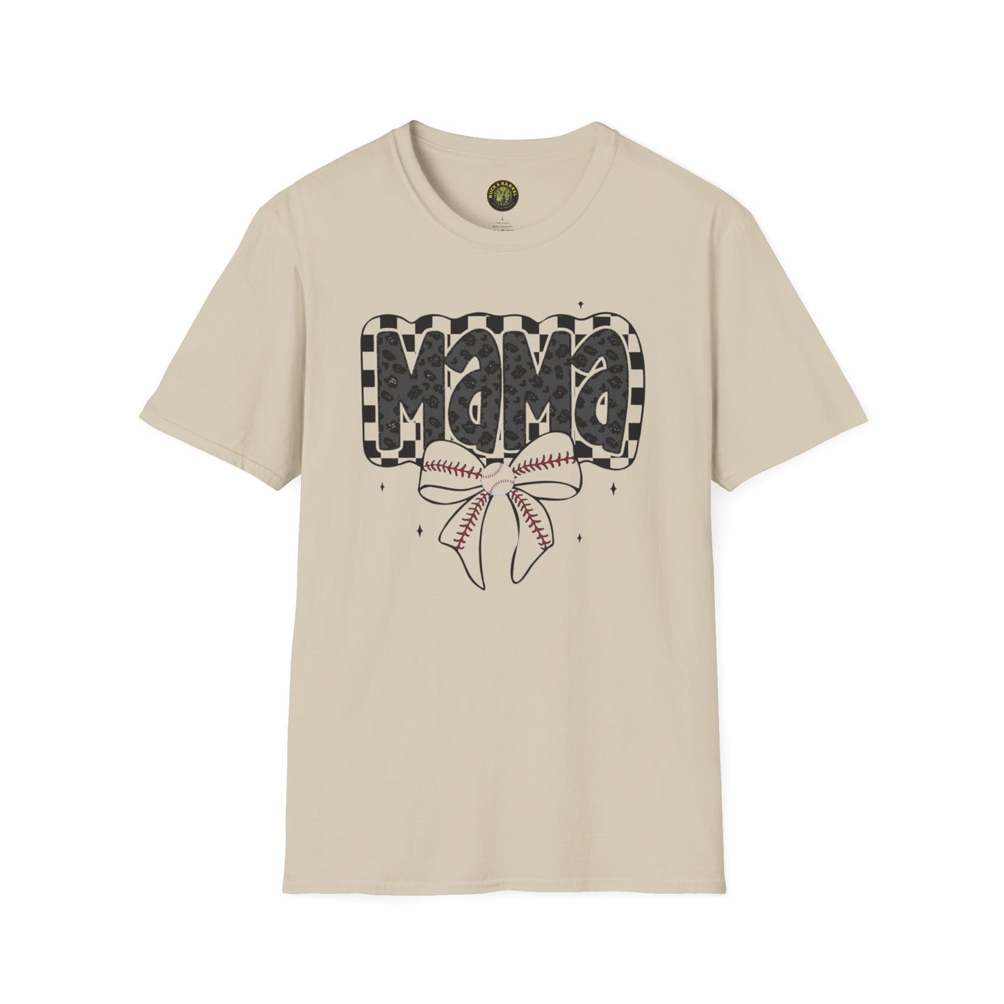 MAMA Baseball Bow Softstyle T-Shirt