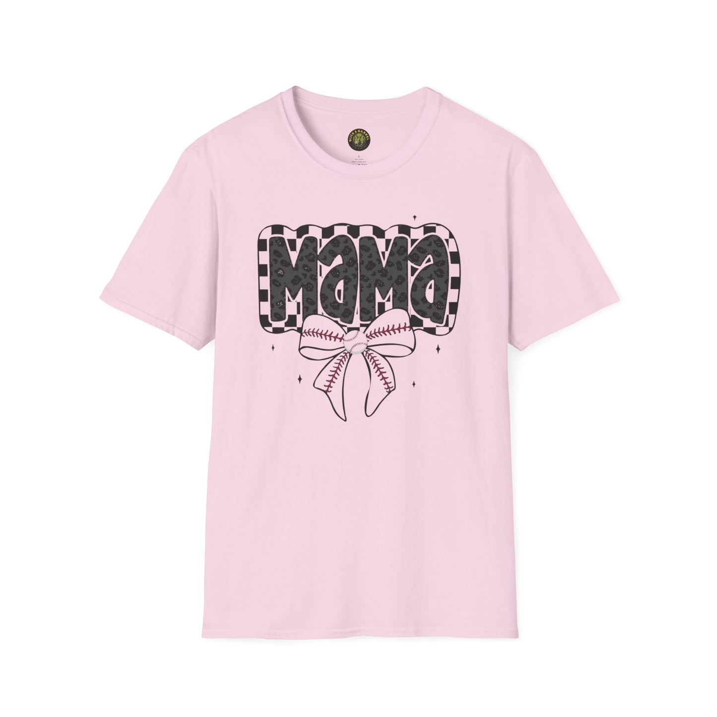 MAMA Baseball Bow Softstyle T-Shirt