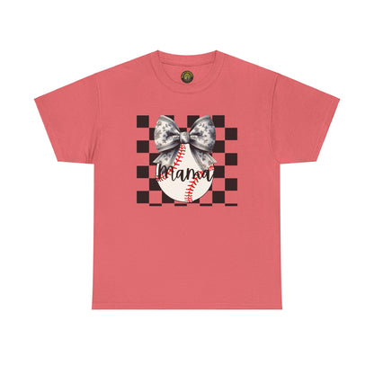 MAMA Baseball Bow Heavy Cotton Tee