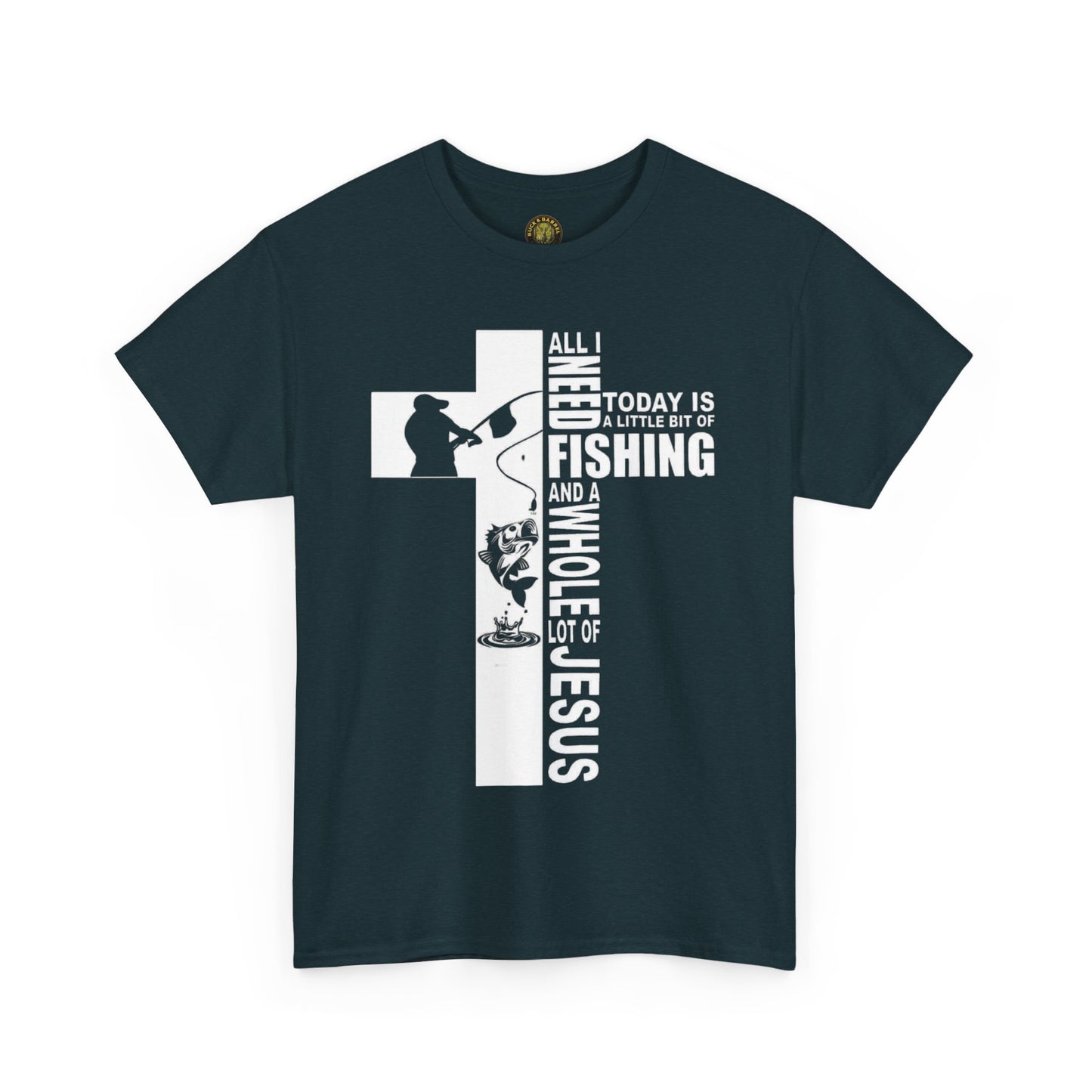 Fishing and Faith Unisex Heavy Cotton Tee - Perfect for Outdoors Lovers