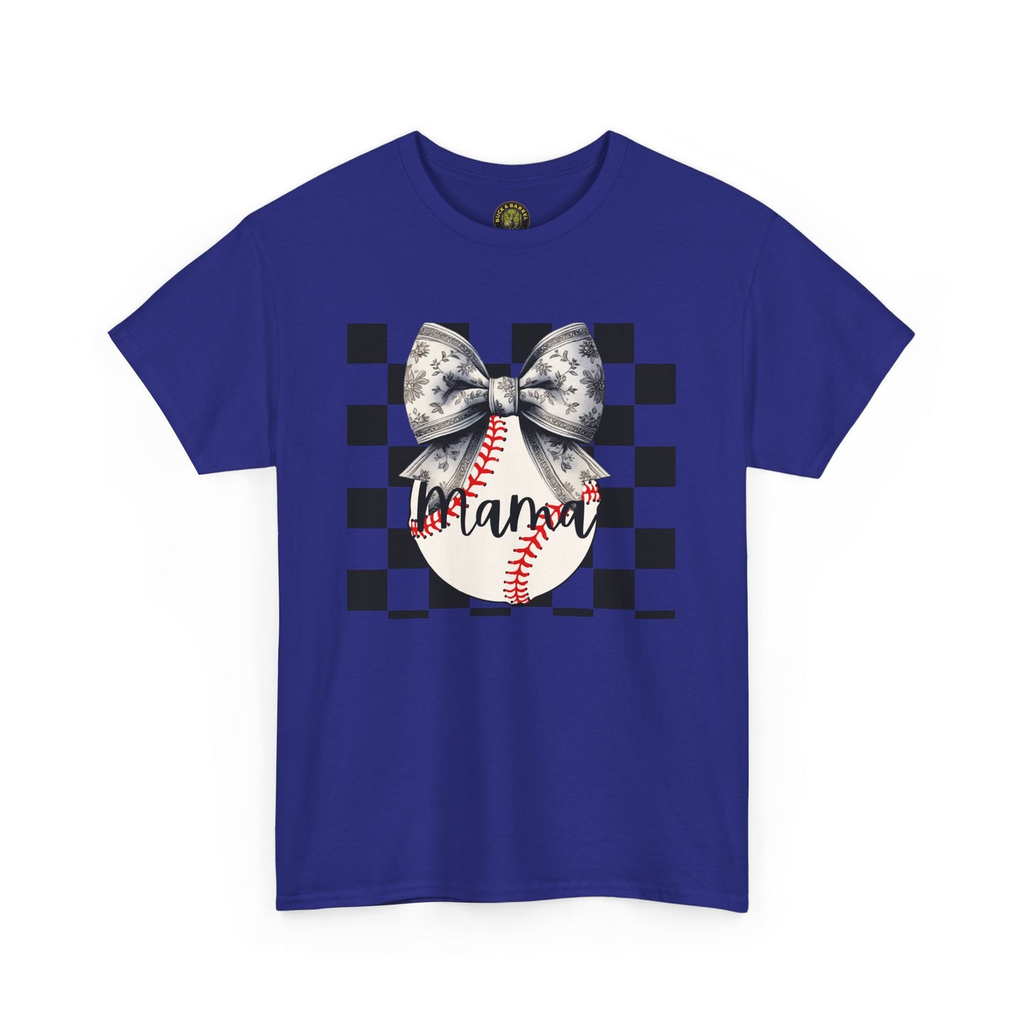 MAMA Baseball Bow Heavy Cotton Tee