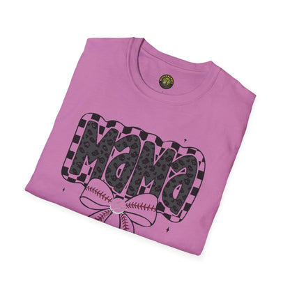 MAMA Baseball Bow Softstyle T-Shirt