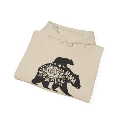 Mama Bear Floral Sweatshirt | Unisex Heavy Blend™ Hooded Sweatshirt for Nature Lovers