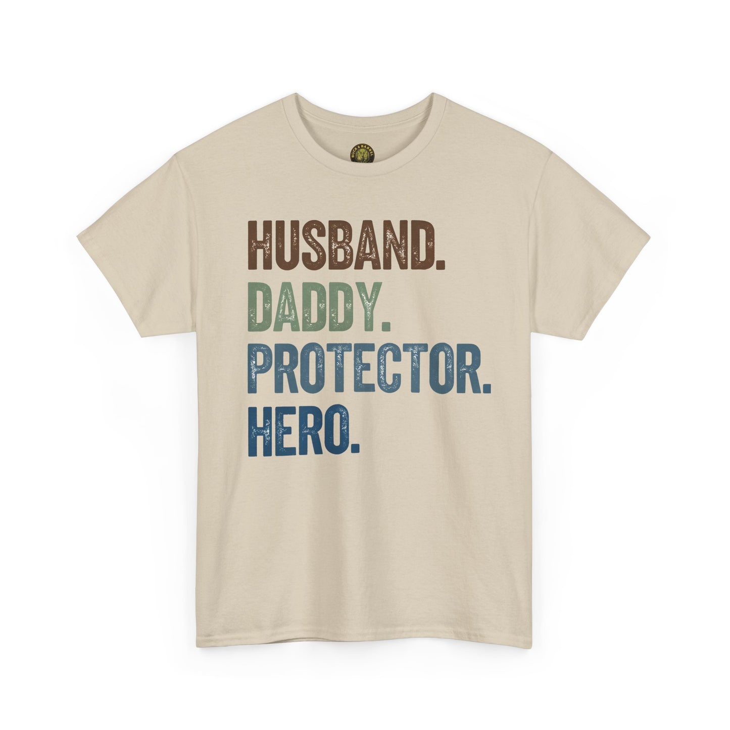 Husband Daddy Protector Hero Unisex Heavy Cotton Tee