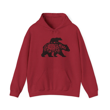 Mama Bear Floral Sweatshirt | Unisex Heavy Blend™ Hooded Sweatshirt for Nature Lovers