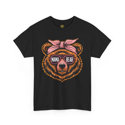 Mama Bear Unisex Heavy Cotton Tee - Cute Graphic T-Shirt for Moms