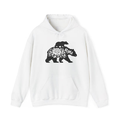 Mama Bear Floral Sweatshirt | Unisex Heavy Blend™ Hooded Sweatshirt for Nature Lovers