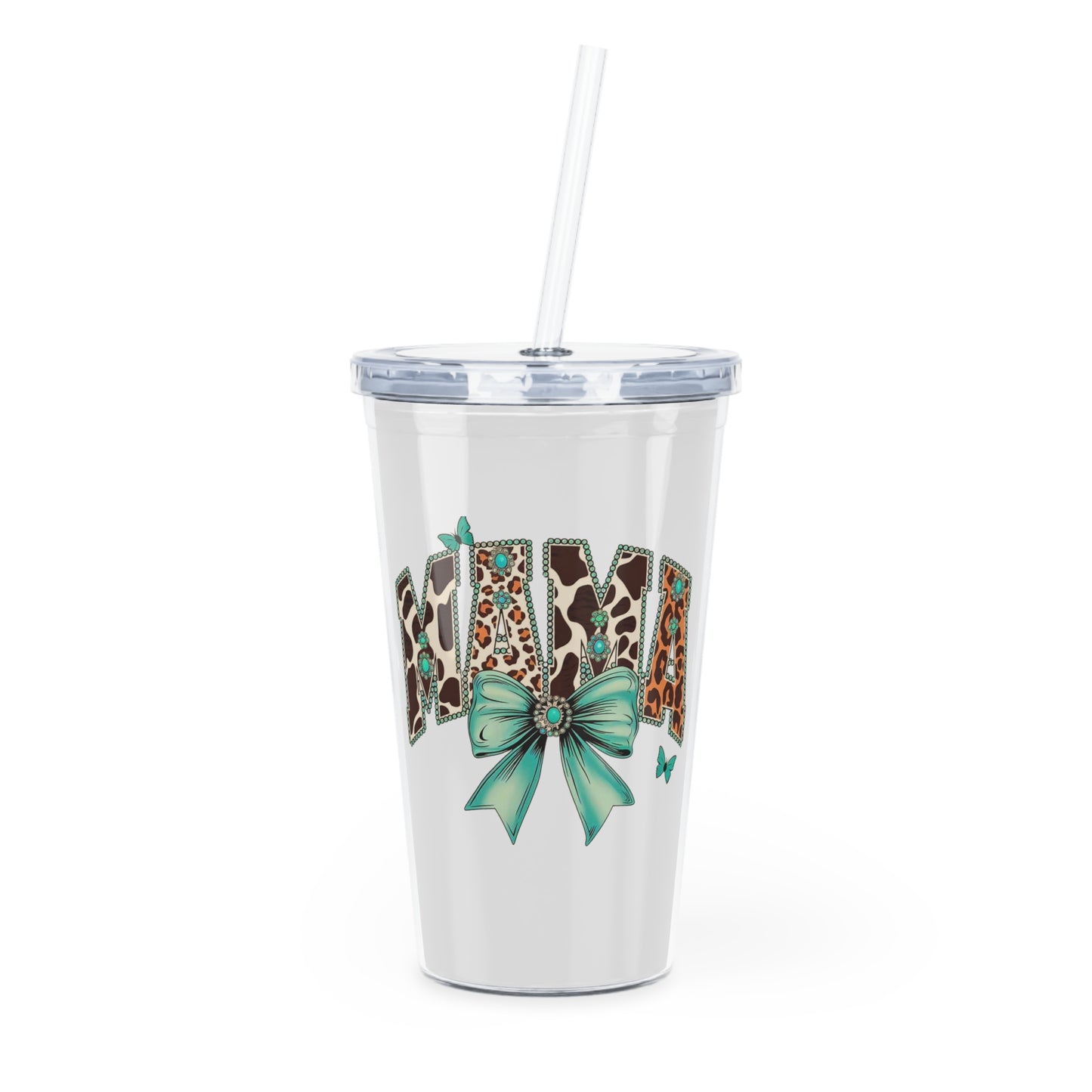 Plastic Tumbler with Straw