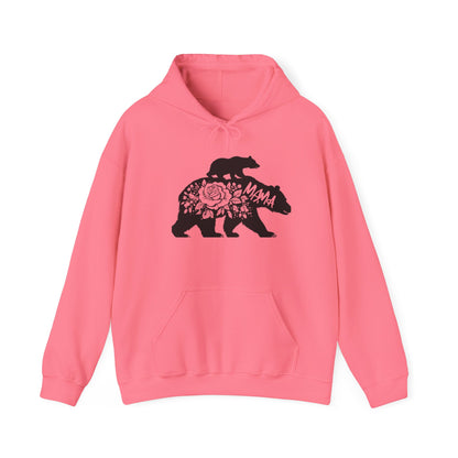 Mama Bear Floral Sweatshirt | Unisex Heavy Blend™ Hooded Sweatshirt for Nature Lovers