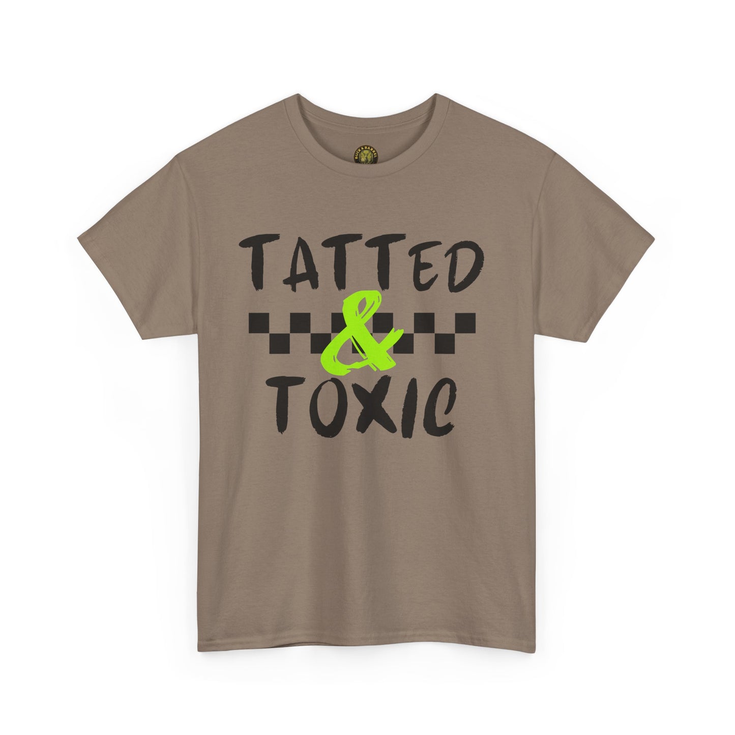 Unisex Heavy Cotton Tee - 'Tatted & Toxic' Graphic Shirt for Bold Style