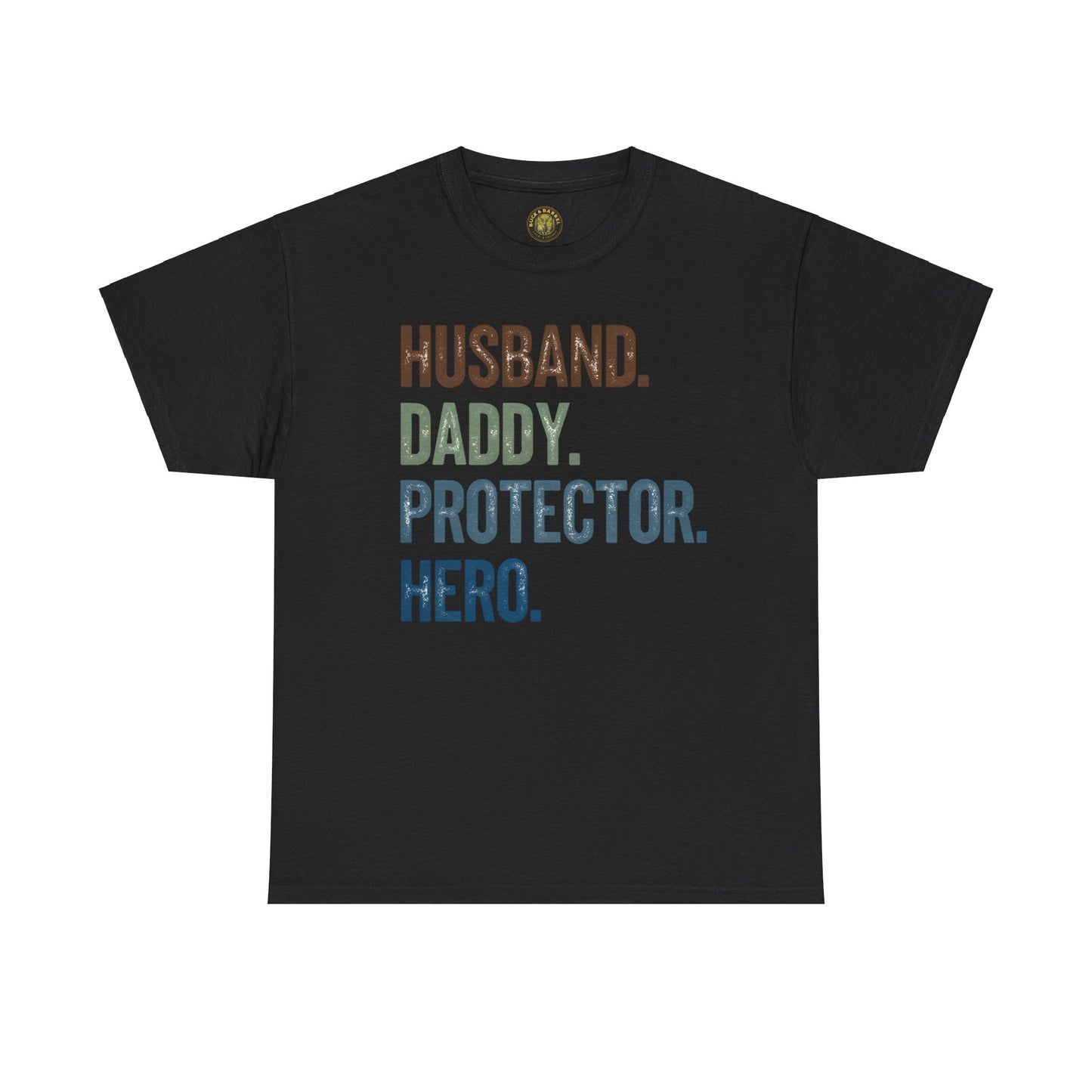 Husband Daddy Protector Hero Unisex Heavy Cotton Tee