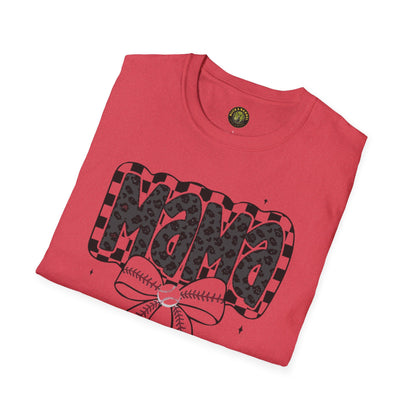 MAMA Baseball Bow Softstyle T-Shirt