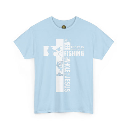 Fishing and Faith Unisex Heavy Cotton Tee - Perfect for Outdoors Lovers