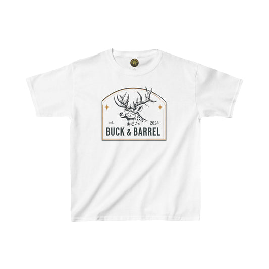 Kids Buck & Barrel Graphic Tee - Perfect for Outdoor Adventures