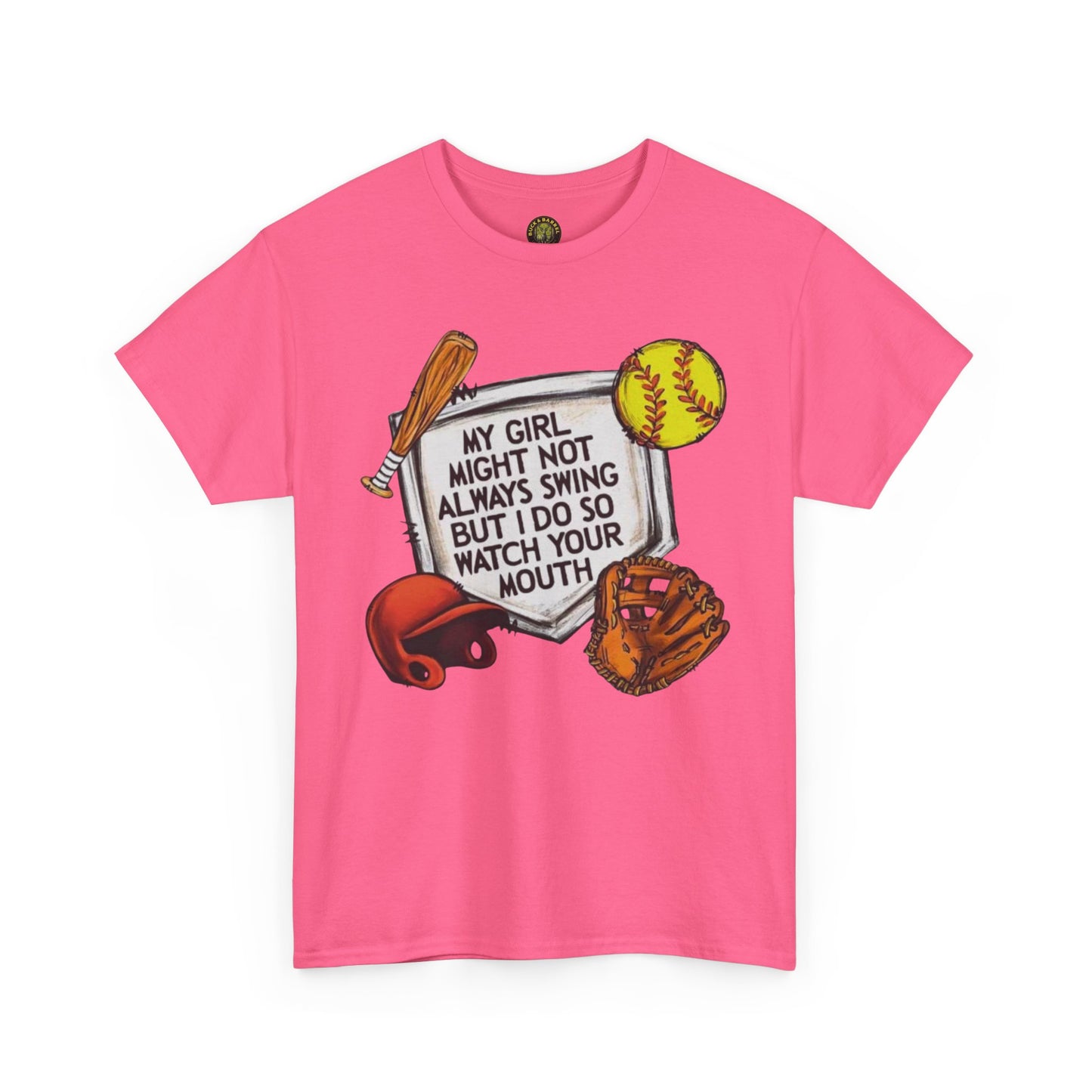 My girl softball Cotton Tee