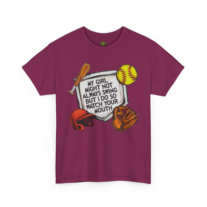 My girl softball Cotton Tee