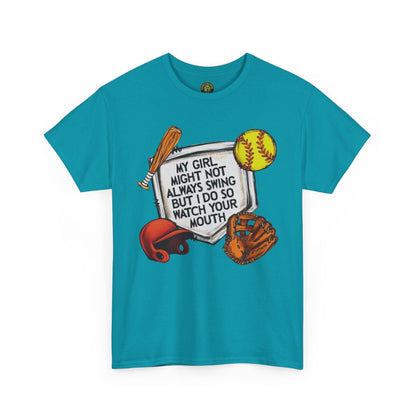 My girl softball Cotton Tee