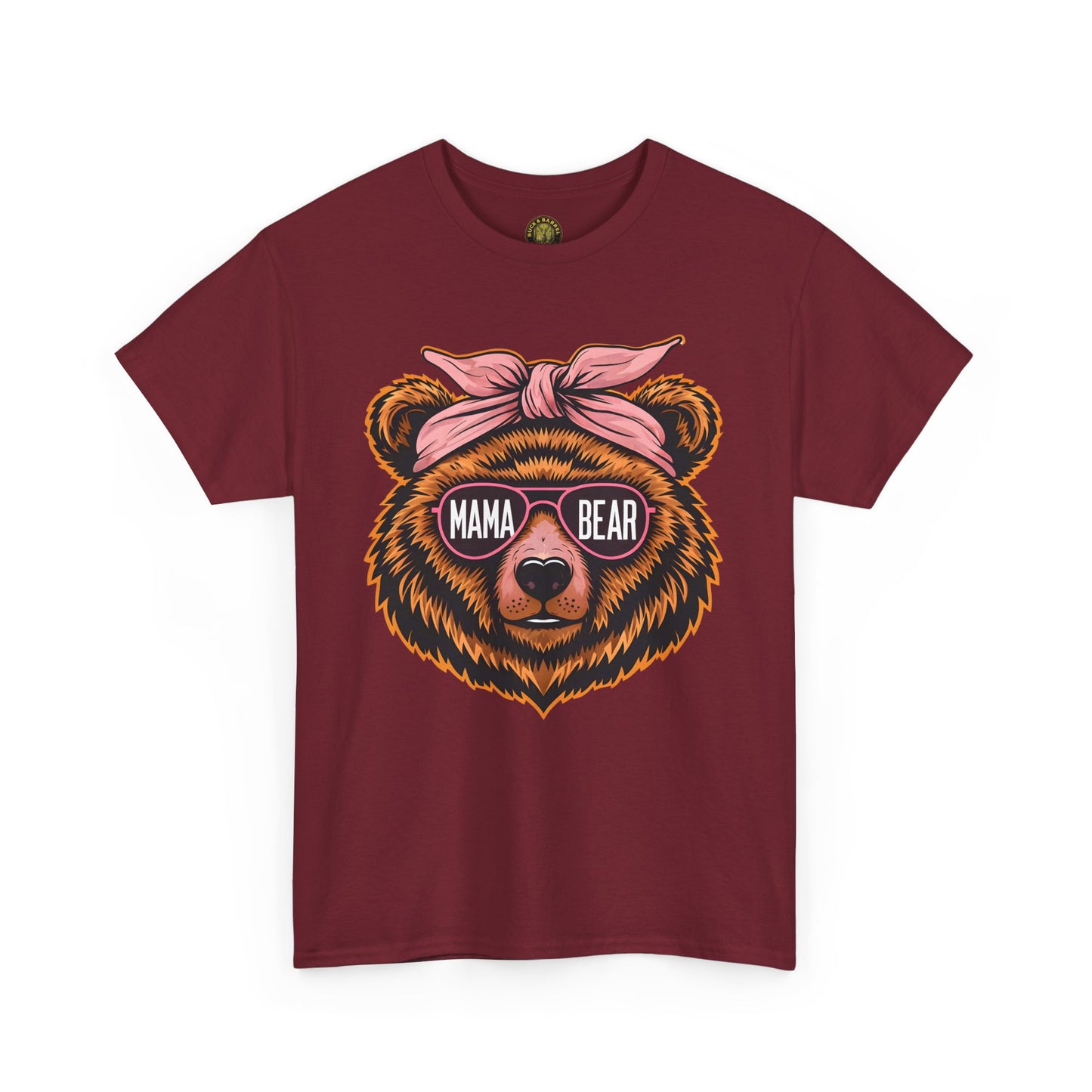 Mama Bear Unisex Heavy Cotton Tee - Cute Graphic T-Shirt for Moms