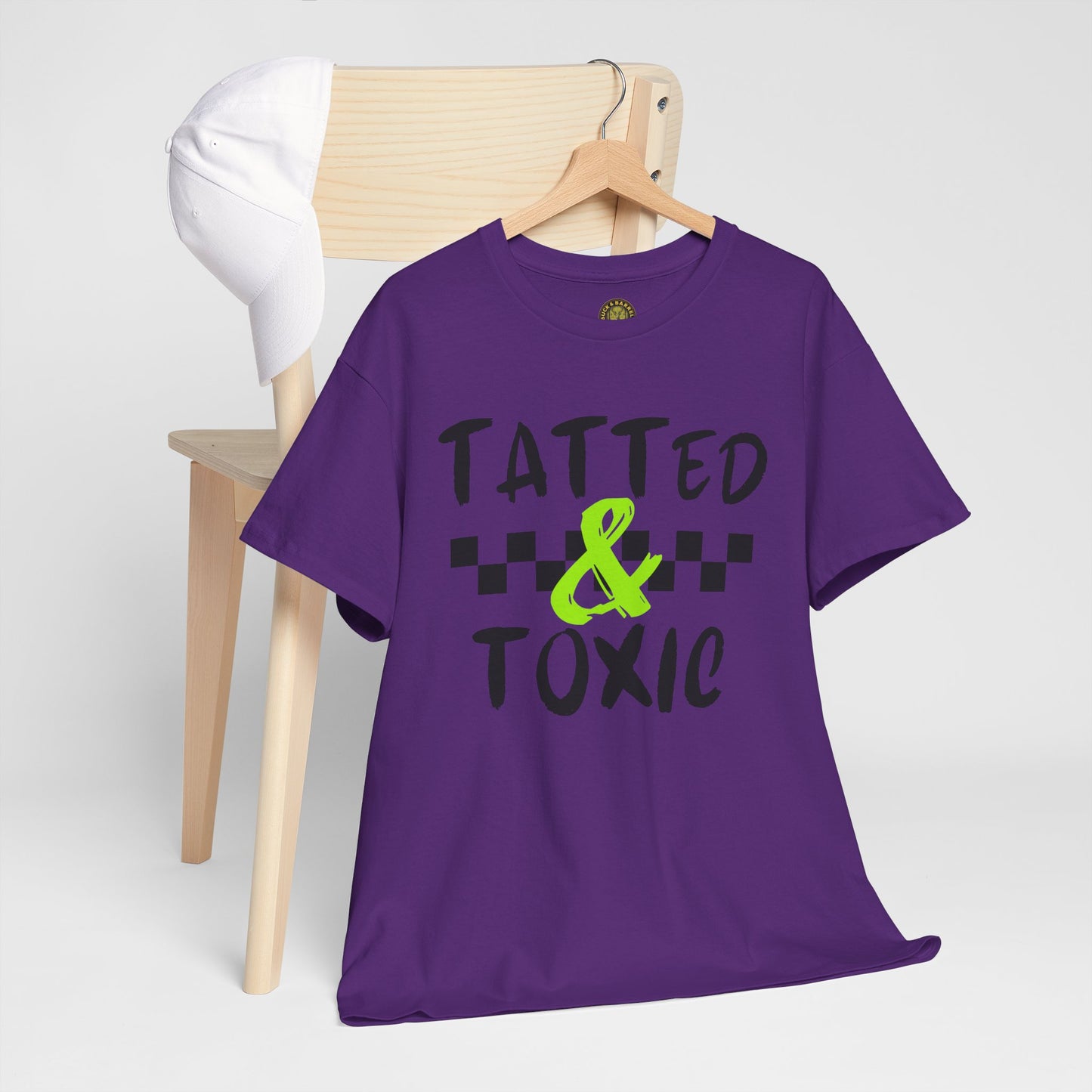 Unisex Heavy Cotton Tee - 'Tatted & Toxic' Graphic Shirt for Bold Style