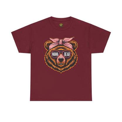 Mama Bear Unisex Heavy Cotton Tee - Cute Graphic T-Shirt for Moms