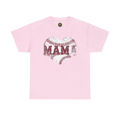 MAMA Baseball heart Unisex Heavy Cotton Tee