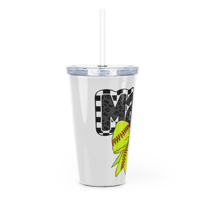 Plastic Tumbler with Straw