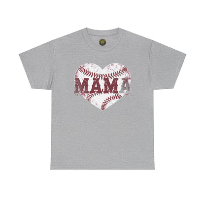 MAMA Baseball heart Unisex Heavy Cotton Tee