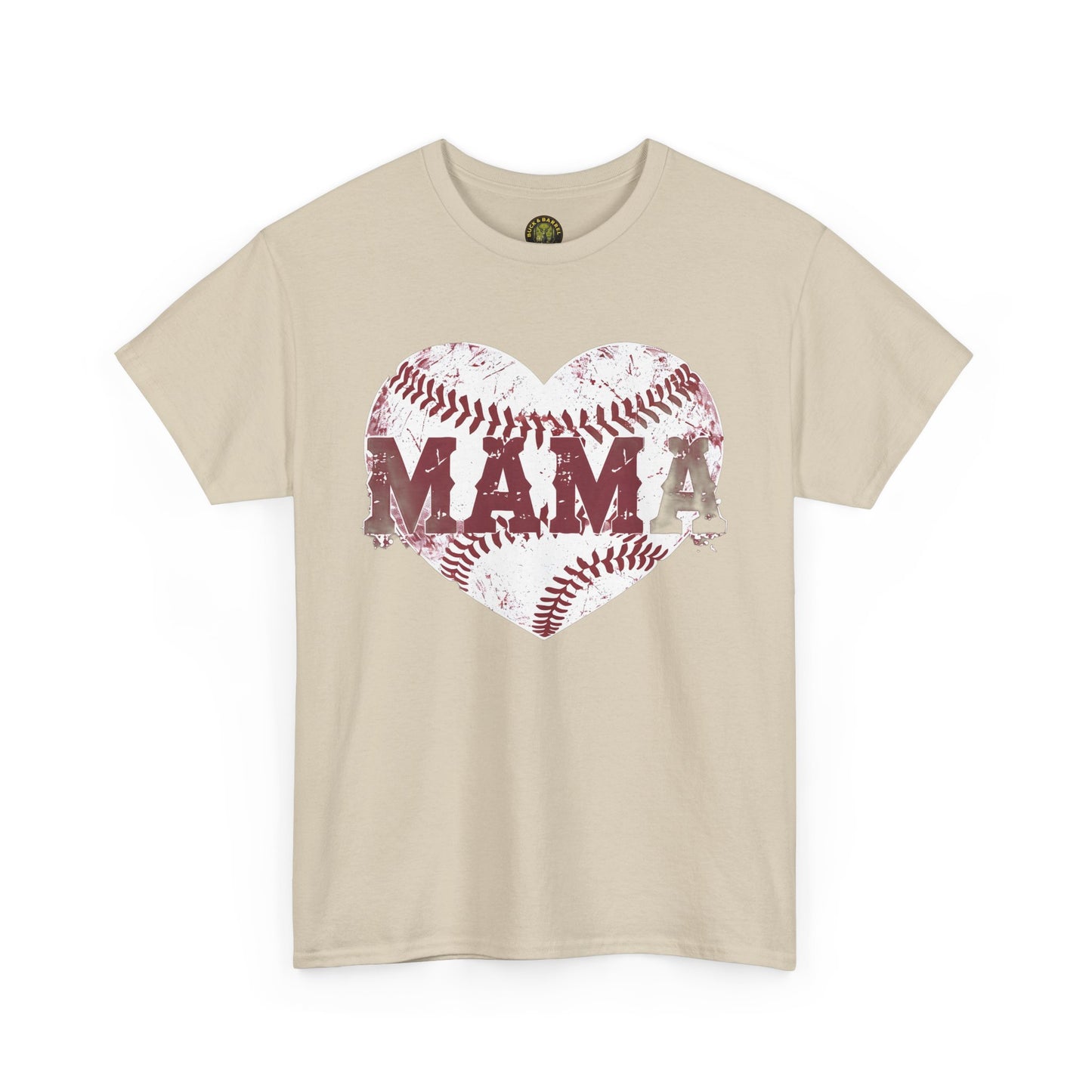 MAMA Baseball heart Unisex Heavy Cotton Tee