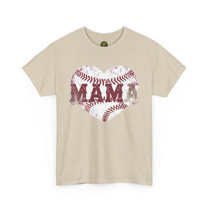 MAMA Baseball heart Unisex Heavy Cotton Tee