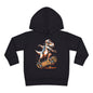 Skateboarding Dino Toddler Fleece Hoodie - Fun and Comfy Kids Apparel