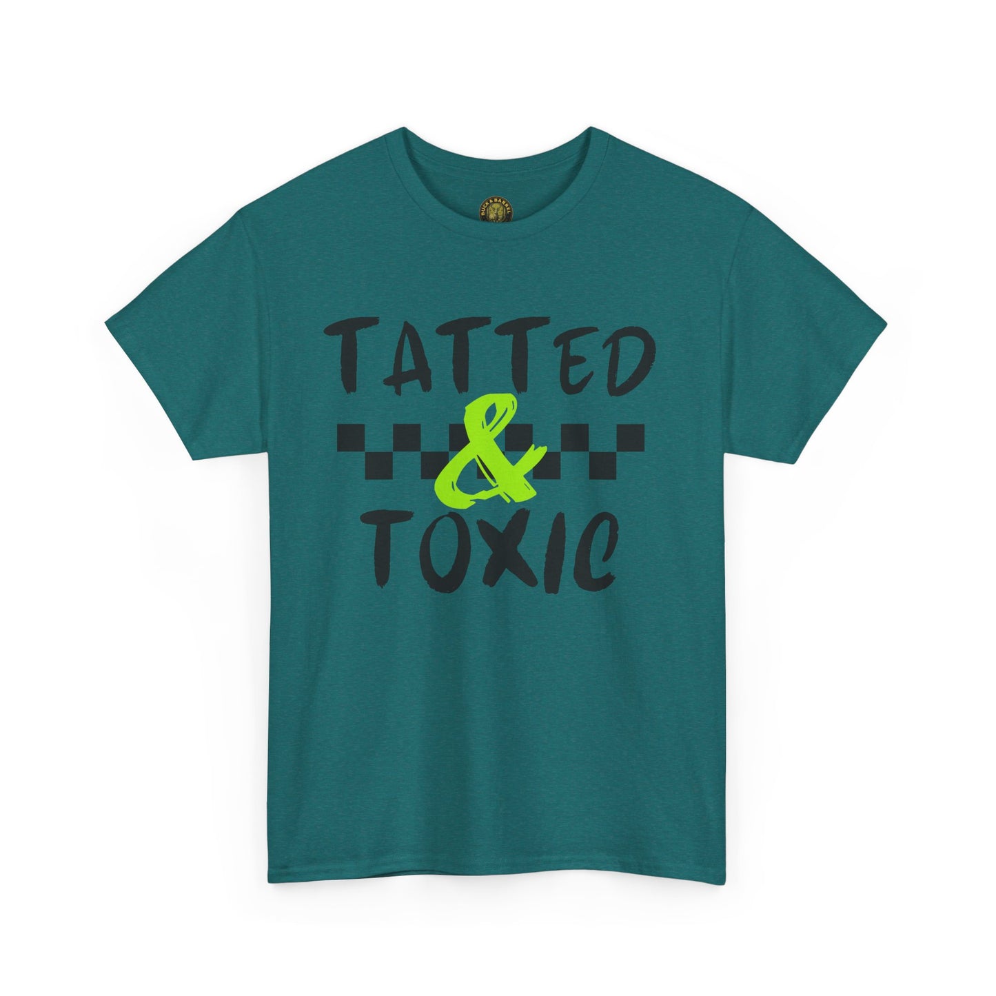 Unisex Heavy Cotton Tee - 'Tatted & Toxic' Graphic Shirt for Bold Style