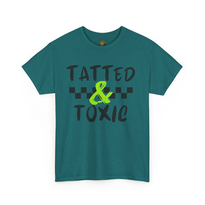 Unisex Heavy Cotton Tee - 'Tatted & Toxic' Graphic Shirt for Bold Style