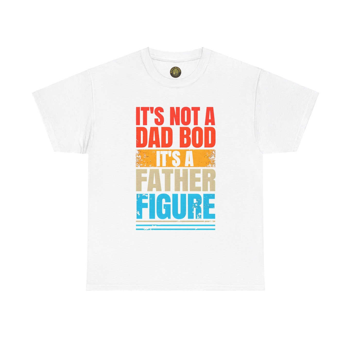 Father Figure Unisex Heavy Cotton Tee - Fun Dad Bod Graphic Tee