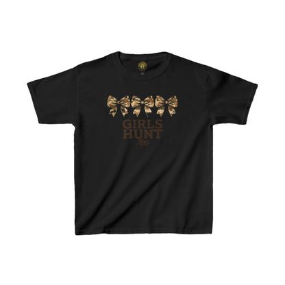 Girls Hunt Camo Bow Kids Tee - Perfect for Outdoor Adventures & Celebrations