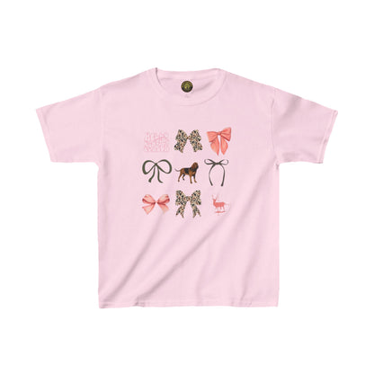 Cute Bow & Animal Kids Tee - Heavy Cotton™ T-Shirt for Young Fashionistas