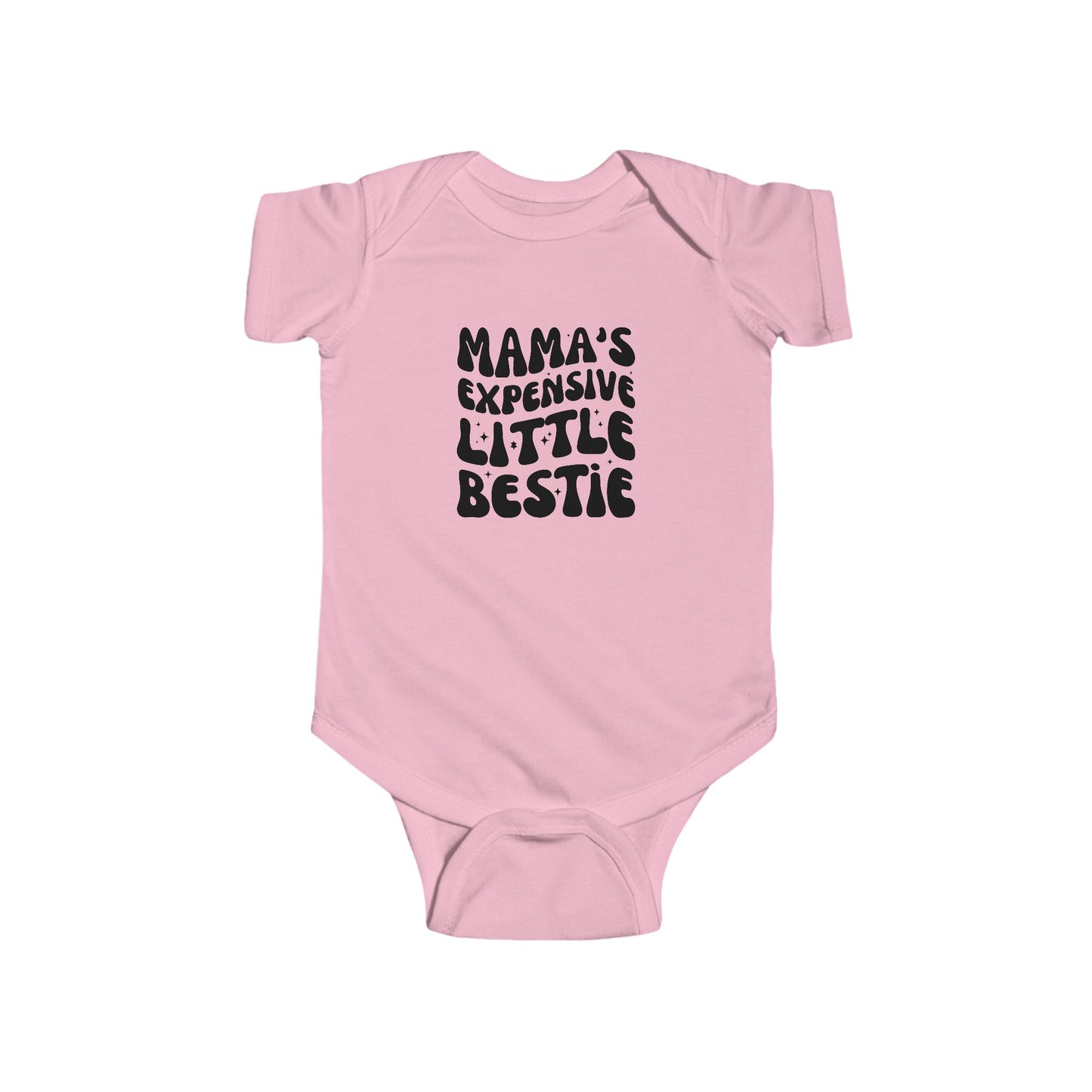 Mama's Expensive Little Bestie Infant Bodysuit - Cute Baby Outfit for New Parents