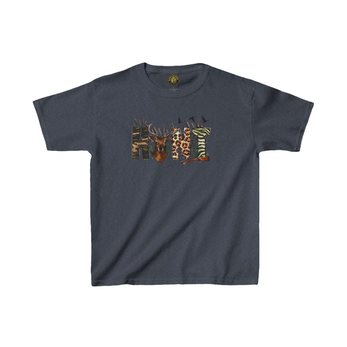 Kids Camo Print Heavy Cotton Tee – Adventure Awaits!